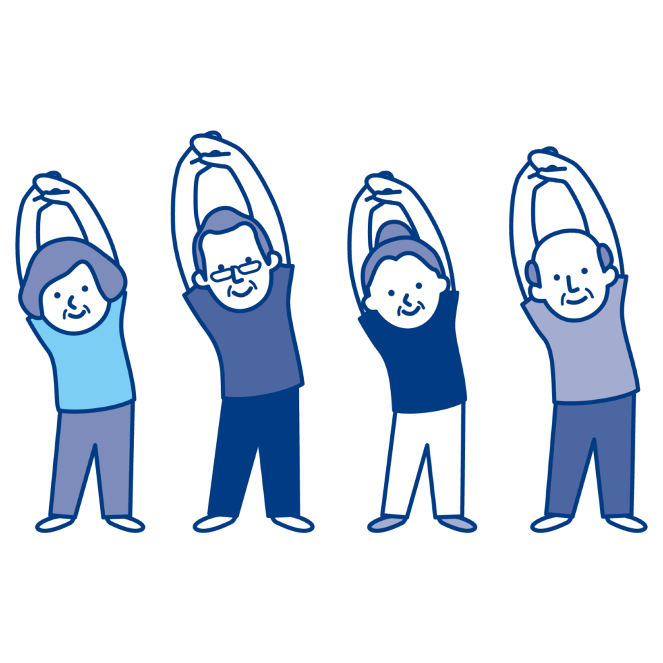体操するイラスト